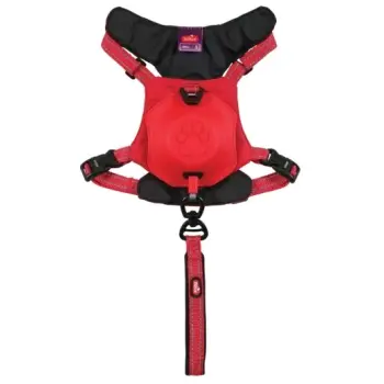 Zolux Szelki ze smyczą automatyczną Easyride XS czerwone