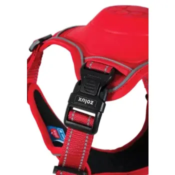 Zolux Szelki ze smyczą automatyczną Easyride S czerwone