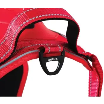Zolux Szelki ze smyczą automatyczną Easyride S czerwone