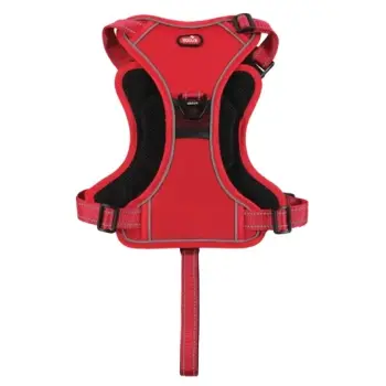 Zolux Szelki ze smyczą automatyczną Easyride XL czerwone