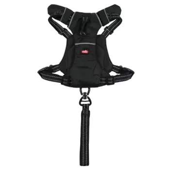 Zolux Szelki ze smyczą automatyczną Easyride S czarne