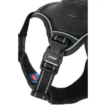 Zolux Szelki ze smyczą automatyczną Easyride S czarne