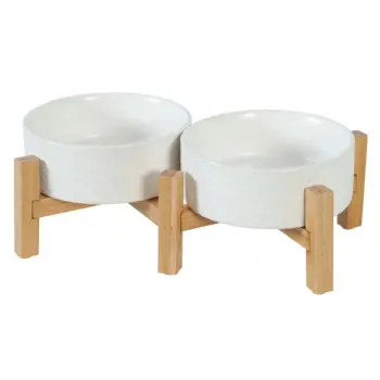 Zolux Miska ceramiczna dla psa i kota Keramo Duo 2x300ml biała