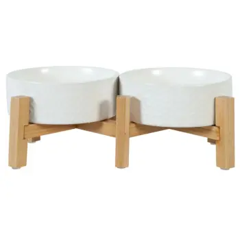 Zolux Miska ceramiczna dla psa i kota Keramo Duo 2x300ml biała