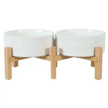 Zolux Miska ceramiczna dla psa i kota Keramo Duo 2x700ml biała