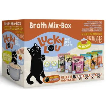Lucky Lou Extrafood Broth-Mix-Box Multipack w bulionie saszetki 12x70g