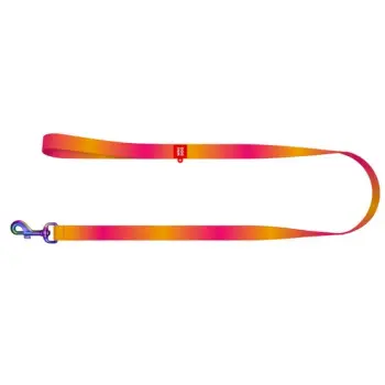 Collar WauDog Recycled Smycz nylonowa, gradient L-XXL 25mm/122cm pomarańczowy