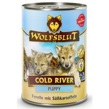 Wolfsblut Dog Puppy Cold River - pstrąg i bataty puszka 395g