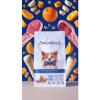 Amanova Dog Adult Mini Sensitive Delicious Lamb - jagnięcina 7kg