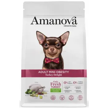 Amanova Dog Adult Mini Obesity Turkey Delight - indyk 2kg