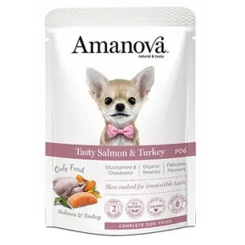 Amanova Dog Adult Tasty Salmon & Turkey - łosoś i indyk saszetka 100g [P06]