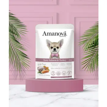 Amanova Dog Adult Tasty Salmon & Turkey - łosoś i indyk saszetka 100g [P06]