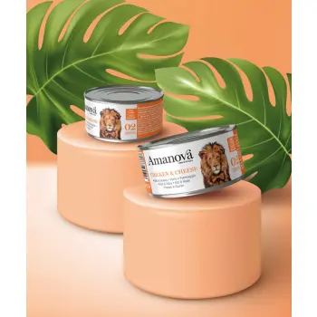 Amanova Cat Chicken & Cheese - kurczak i ser w bulionie puszka 70g [02]
