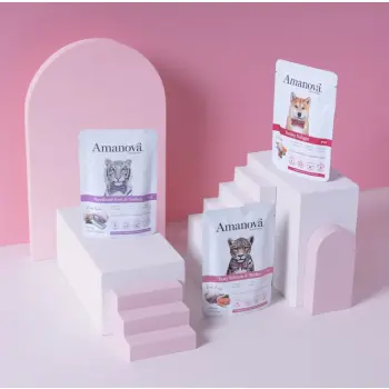 Amanova Cat Sterilised Fish & Turkey - biała ryba i indyk saszetka 85g [P12]