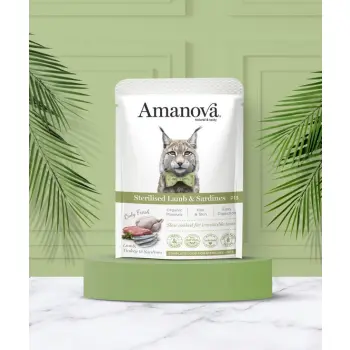 Amanova Cat Sterilised Lamb & Sardines - jagnięcina i sardynki saszetka 85g [P13]