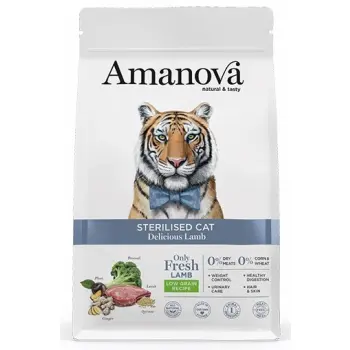 Amanova Cat Sterilised Delicious Lamb - jagnięcina 1,5kg