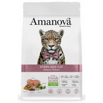 Amanova Cat Sterilised Salmon Deluxe - łosoś 1,5kg