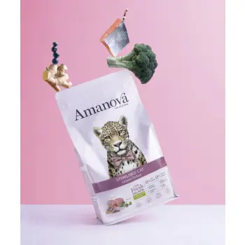 Amanova Cat Sterilised Salmon Deluxe - łosoś 1,5kg
