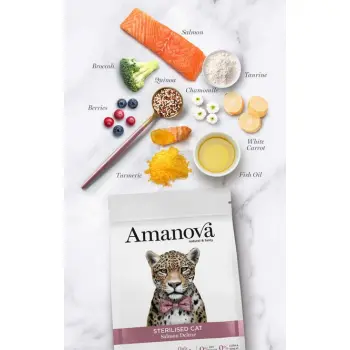 Amanova Cat Sterilised Salmon Deluxe - łosoś 300g