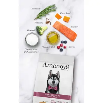 Amanova Dog Adult Sensitive Salmon Deluxe - łosoś 2kg
