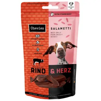 Chewies Beef Salametti wołowina z sercami 60g