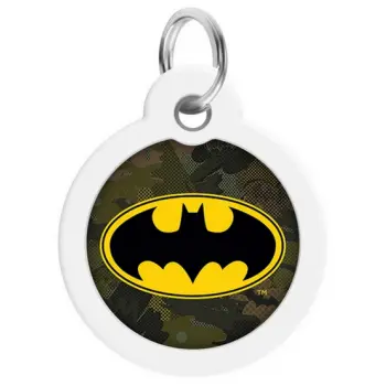 Collar WauDog Smart ID Zawieszka z QR-paszportem okrągła 3cm batman zielony