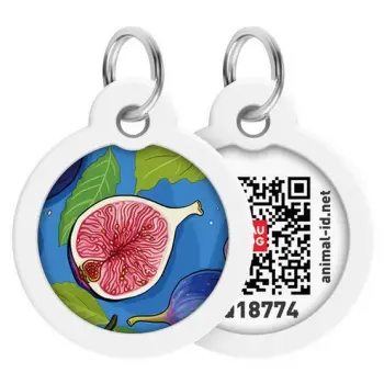 Collar WauDog Smart ID Zawieszka z QR-paszportem okrągła 3cm figa