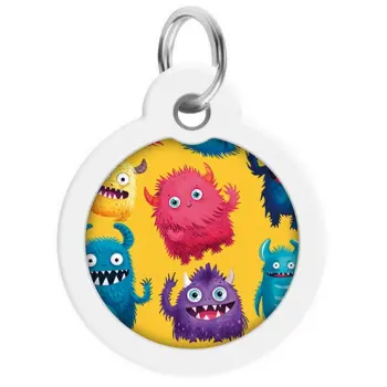 Collar WauDog Smart ID Zawieszka z QR-paszportem okrągła 3cm futrzane potwory