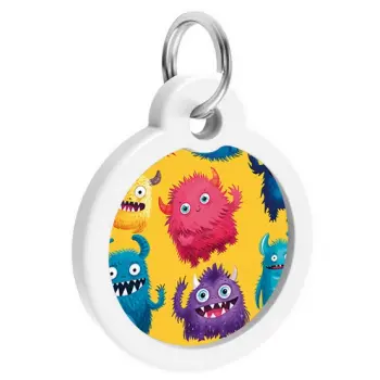 Collar WauDog Smart ID Zawieszka z QR-paszportem okrągła 3cm futrzane potwory