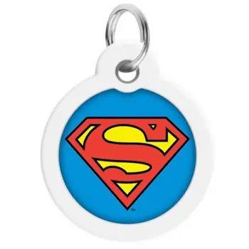 Collar WauDog Smart ID Zawieszka z QR-paszportem okrągła 3cm superman bohater