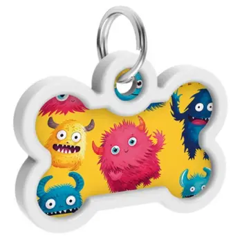 Collar WauDog Smart ID Zawieszka z QR-paszportem kość 4x3cm futrzane potwory