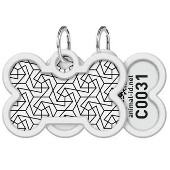 Collar WauDog Smart ID Zawieszka z QR-paszportem kość 4x3cm geometria