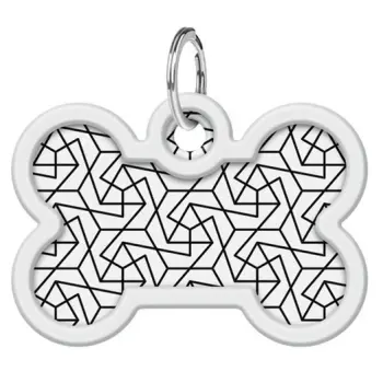 Collar WauDog Smart ID Zawieszka z QR-paszportem kość 4x3cm geometria