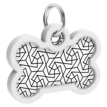 Collar WauDog Smart ID Zawieszka z QR-paszportem kość 4x3cm geometria