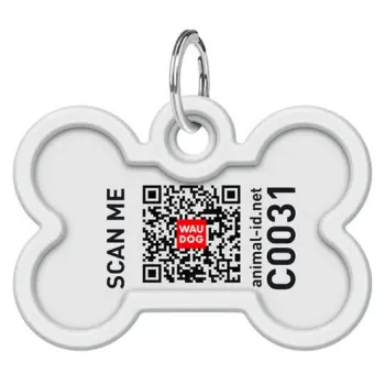 Collar WauDog Smart ID Zawieszka z QR-paszportem kość 4x3cm NASA21