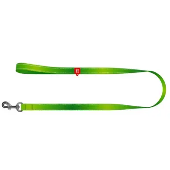 Collar WauDog Nylon Mono Smycz nylonowa odblaskowa M 20mm/200cm jasnozielona