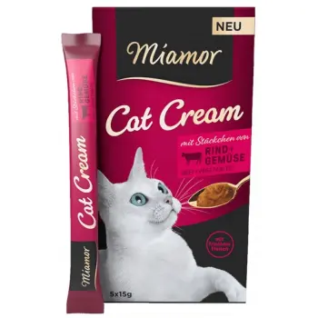 Miamor Cat Cream Wolowina i warzywa 6x15g
