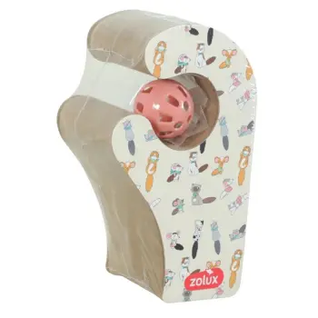 Zolux Chatouille Drapka tekturowa składana łapka z piłką i kocimiętką