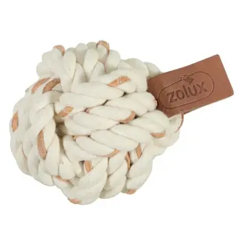 Zolux Zabawka dla psa do aportowania piłka sznurowa Leather Touch 7cm