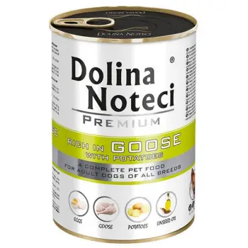 Dolina Noteci Premium Pies Gęś i ziemniaki puszka 400g