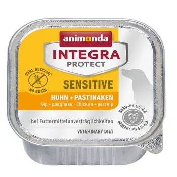 Animonda Integra Protect Sensitive dla psa kurczak + pasternak tacka 150g