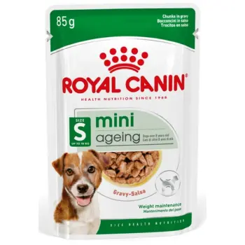 Royal Canin Mini Ageing 12+ karma mokra w sosie dla psów dojrzałych po 12 roku życia, ras małych saszetka 85g