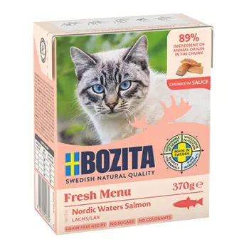 Bozita z Łososiem kawałki w sosie kartonik 370g