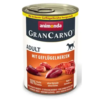 Animonda GranCarno Adult Geflugelherzen Drobiowe serca puszka 400g