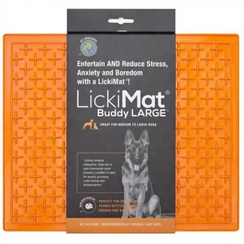 LickiMat Buddy Large Krzyżyk miękki pomarańczowy