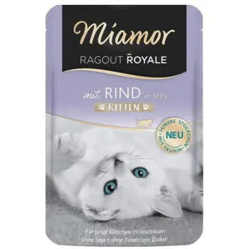 Miamor Ragout Royale Kitten z Wołowiną w galaretce saszetka 100g