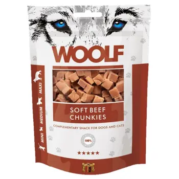 Woolf Soft Beef Chunkies 100g