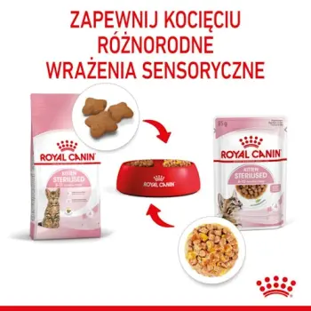 Royal Canin Kitten Sterilised karma mokra w galaretce dla kociąt od 4 do 12 miesiąca życia, sterylizowanych saszetka 85g