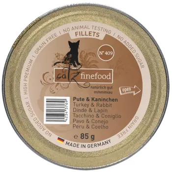 Catz Finefood Filety N.409 Indyk/Kurczak/Królik tacka 85g