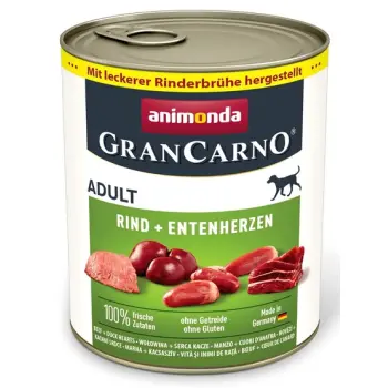 Animonda GranCarno Adult Rind Entenherzen Wołowina + Serca kacze puszka 800g